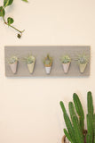 Ceramic and Wood Wall Planter - Horizontal