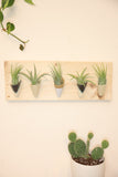 Ceramic and Wood Wall Planter - Horizontal