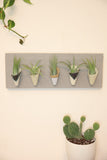 Ceramic and Wood Wall Planter - Horizontal