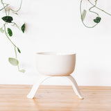 Ceramic Footed Planters, Shallow