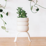 Ceramic Footed Planter, Wiggle