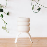 Ceramic Footed Planter, Wiggle