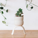 Ceramic Footed Planter, Wiggle