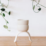 Ceramic Footed Planter, Wiggle